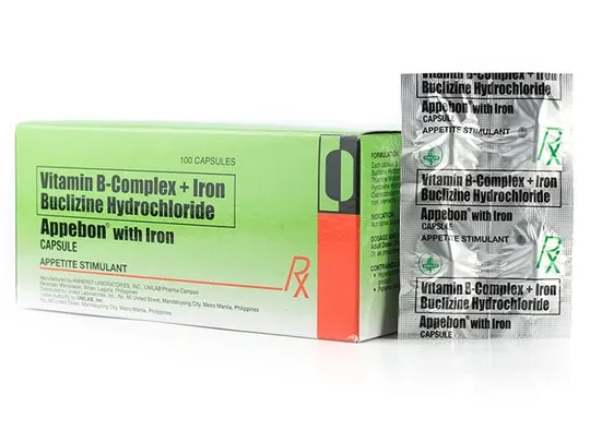 Appebon w/ Iron (Vitamin B-Complex + Iron+Buclizine HCI capsule)