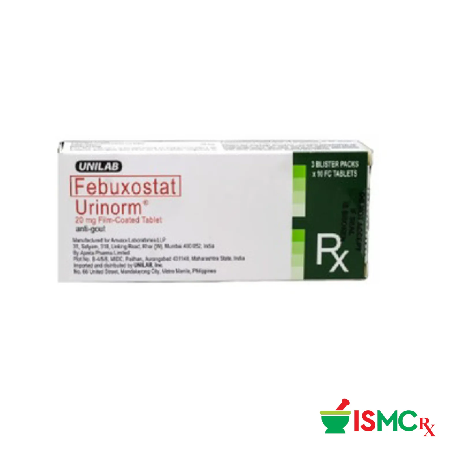 Urinorm (Febuxostat 20mg tab)