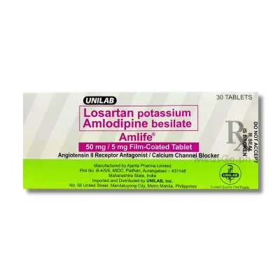 Amlife (Losartan Potassium + Amlodipine Besilate 50mg/5mg)